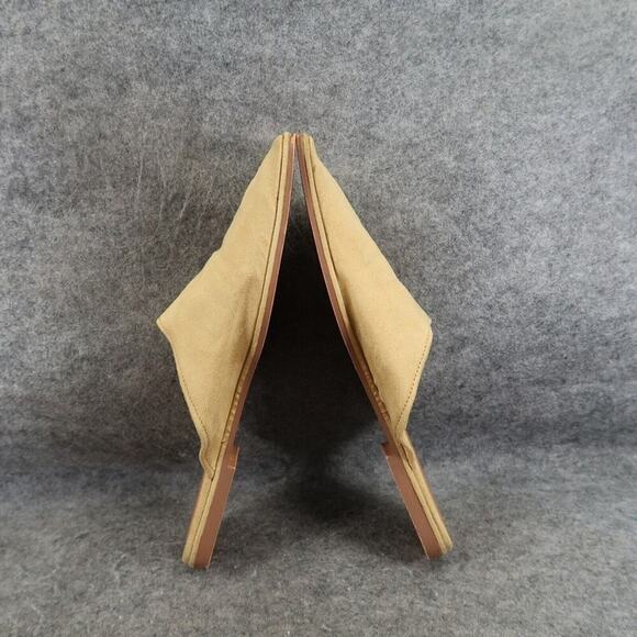 Asos Design Shoes Womens 6 Mule Flats Slip On Casual Classic Square Toe Beige - Picture 9 of 13